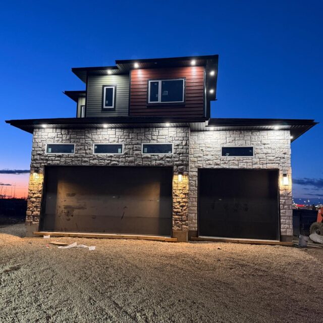 Front exterior at dusk
